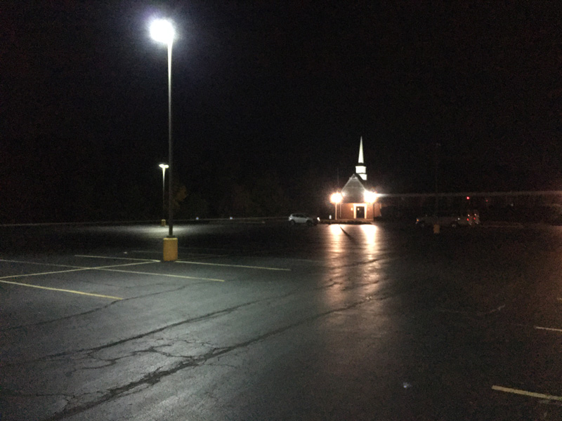 Church Parking Lot Before